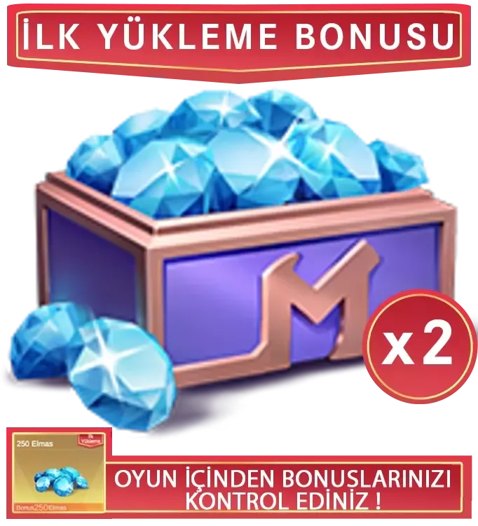 Global 2x İlk Yükleme Özel 250+250 Elmas